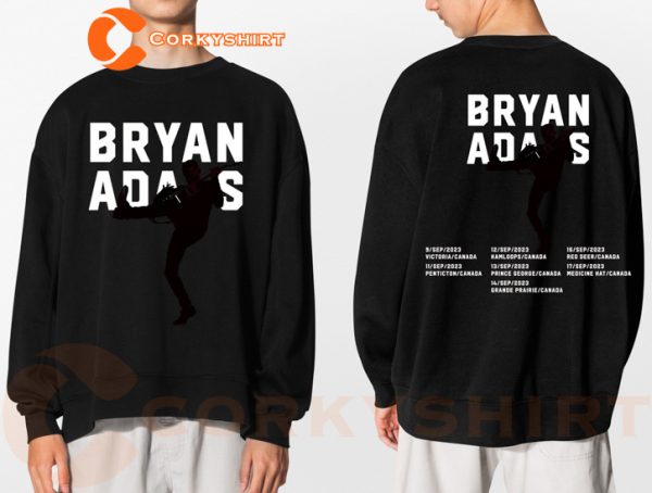 Bryan Adams Fall Tour Dates 2023 So Happy It Hearts Concert Sweatshirt