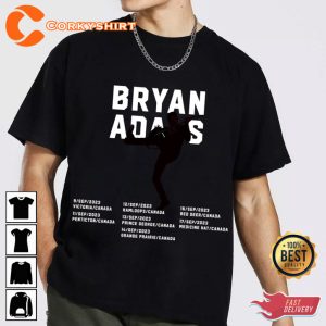 Bryan Adams Tour 2023 So Happy It Hearts Tour Dates T-shirt