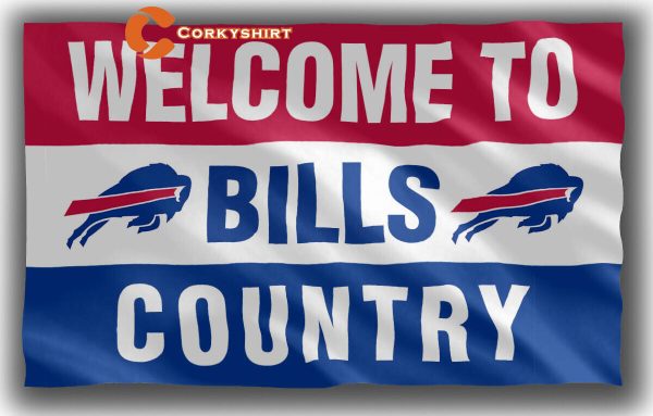 Buffalo Bills Football Welcome to BILLS Country Flag
