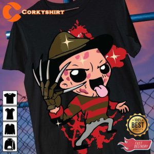 Chibi Characters Slasher Serial Killers Murder Friday 13 Halloween 2023 Celebrate Outfit T-Shirt