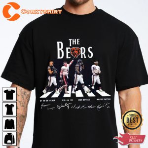 Chicago Bears Beatle Abbey Road Inspired T-shirt