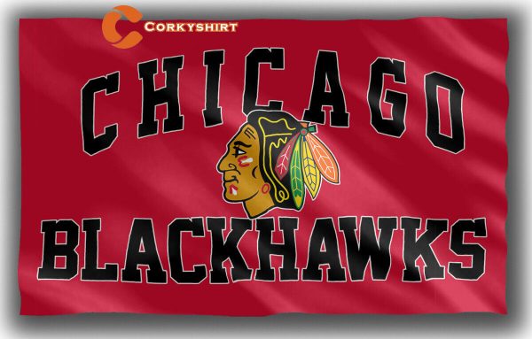 Chicago Blackhawks Hockey Team Memorable Flag
