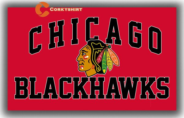 Chicago Blackhawks Hockey Team Memorable Flag