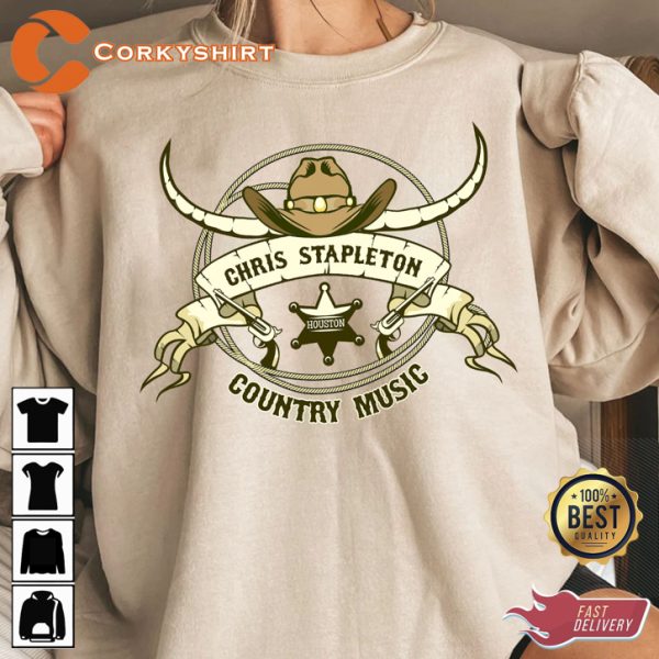 Chris Stapleton Bullhead All American Chris Stapleton Country Music Fanwear Sweatshirt