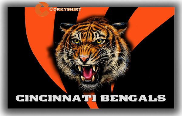 Cincinnati Bengals Football Mascot Flag