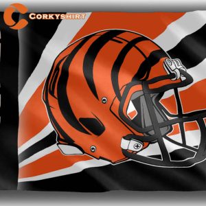 Cincinnati Bengals Football Team Helmet Flag