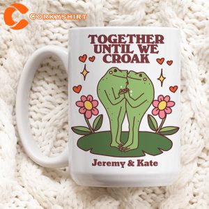 Custom Frog Personalized Couples Wedding Frog Lover Together Until We Croak Ceramic Coffee Mug