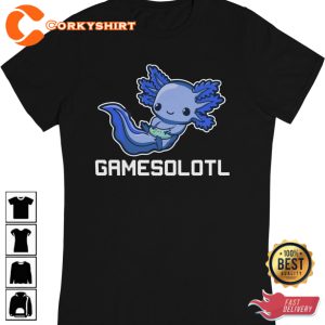Cute Axolotl Gamer Gamesolotl Blue Axolotl Pokemon Lover Unisex T-Shirt