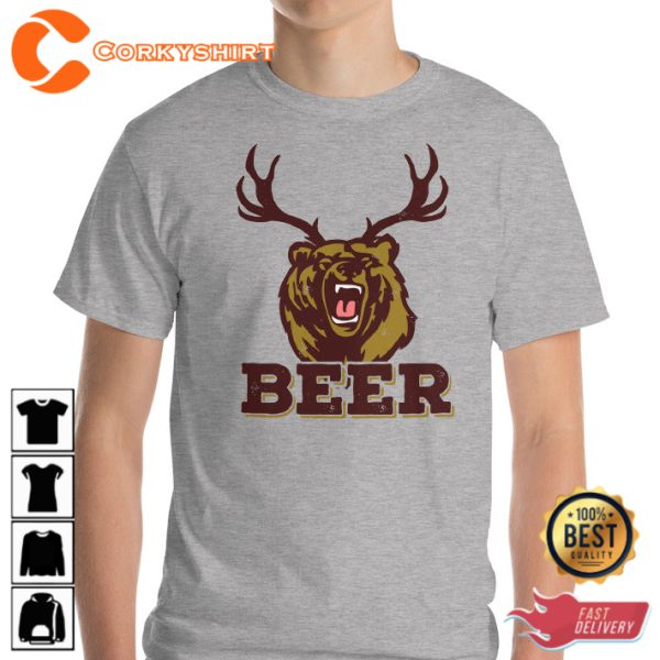 Deer Beer TikTok Viral Hit Trendy Unisex T-Shirt
