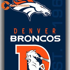 Denver Broncos Football Team Memorable Flag
