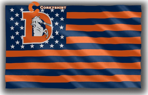 Denver Broncos Football Team Star Strip Flag 3x5ft Best Banner