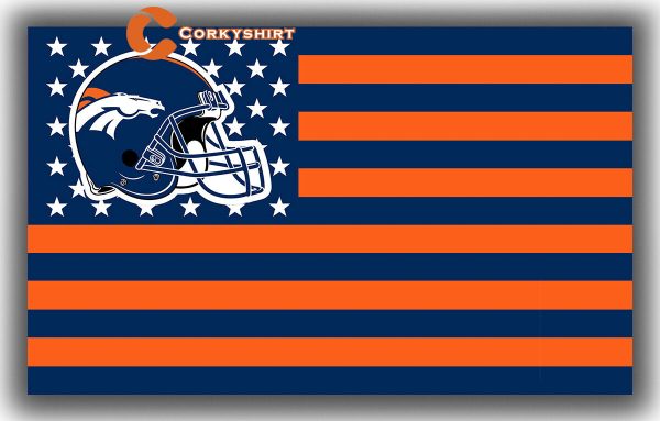 Denver Broncos Football Team Star Strip Flag 3x5ft Best Banner