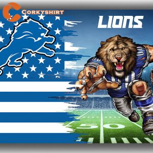 Detroit Lions Football Team Mascot Flag Fan Best Banner