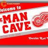 Detroit Red Wings Hockey Team Man Cave Flag