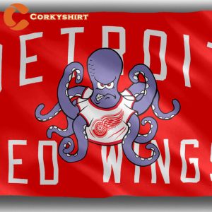 Detroit Red Wings Hockey Team Octopus Flag 3×5 Banner