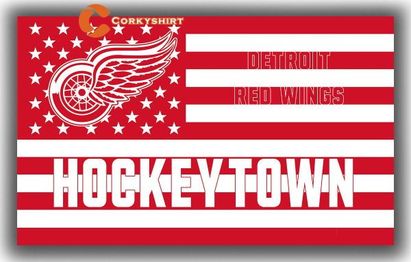 Detroit Red Wings Hockeytown Fans Souvenirs Flag US Best Banner