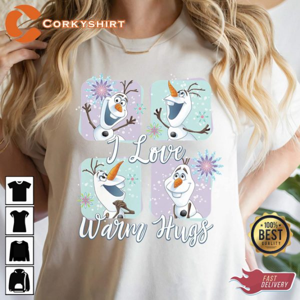 Disney Frozen Olaf Love Warm Hugs Happy Mood Christmas Sweatshirt