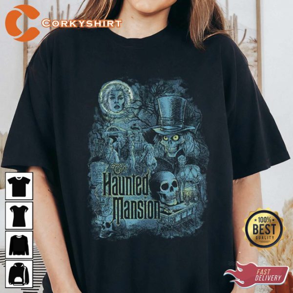 Disney Haunted Mansion Halloween Stretching Room Spooky Inspired T-Shirt