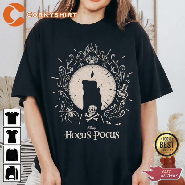 Disney Hocus Pocus Black Flame Halloween Horror Inspired T-Shirt