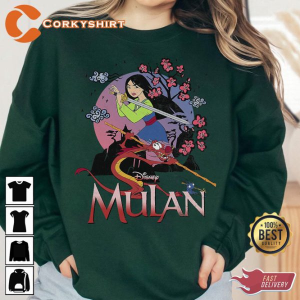 Disney Mulan And Mushu Collage Portrait Logo Costume Sweatshirt