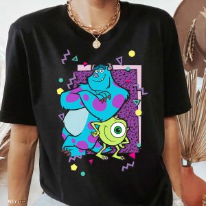 Disney Pixar Monsters Inc Mike And Sully 90s Style Cartoon T-Shirt