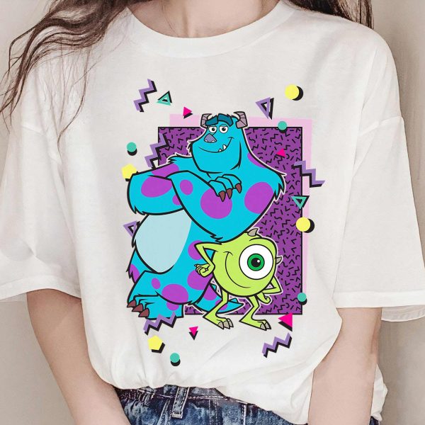 Disney Pixar Monsters Inc Mike And Sully 90s Style Cartoon T-Shirt