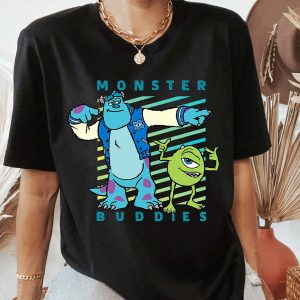 Disney Pixar Sulley And Mike Wazowski Monster Buddies Cartoon T-Shirt