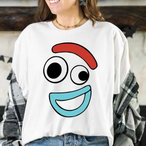 Disney Pixar Toy Story 4 Forky Large Happy Face Cartoon Sweatshirt