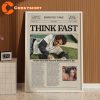 Dominic Fike Retro Think Fast Newspaper Print Wall Art Poster
