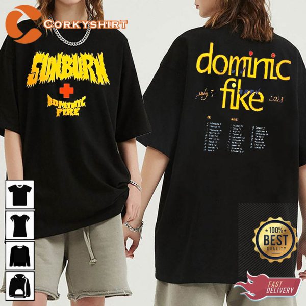 Dominic Fike With Sunburn Band Tour Fan Gift T-shirt