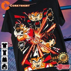 Dragon Ball Z Goku Vegeta Super Saiyan Goku God Anime Otaku T-Shirt