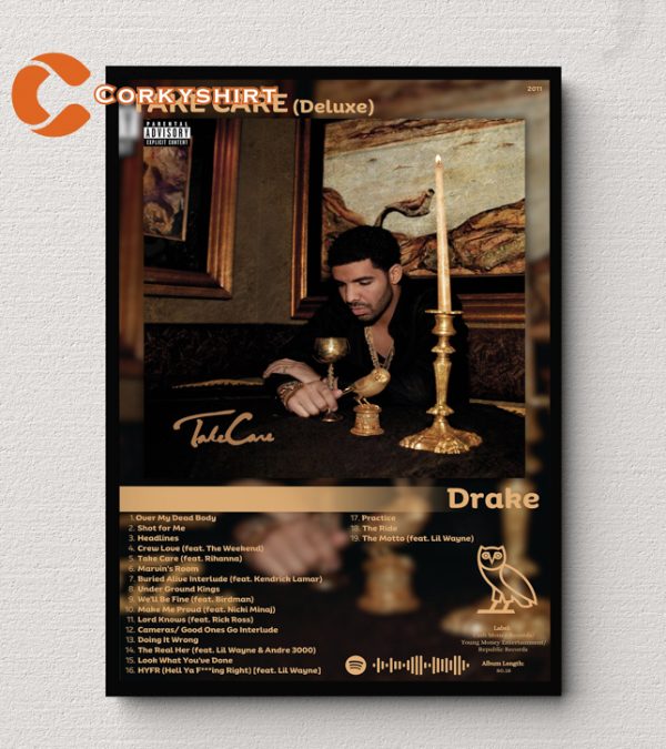 Drake Take Care Album Cover Poster