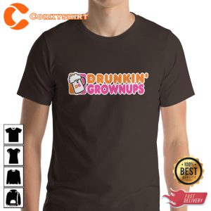 Drunkin Grown Ups Funny Parody Party Trendy Unisex T-Shirt