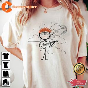 Ed Sheeran Comic Sing With Guitar Mathematics Tour T-shirt