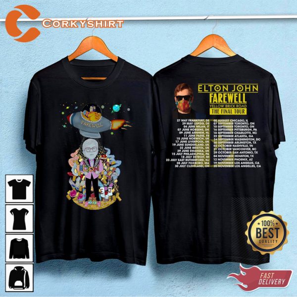 Elton John Yellow Brick Road Farewell The Final Tour T-Shirt