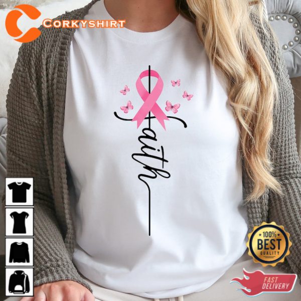 Faith Breast Cancer Sweatshirt Breast Cancer Warrior T-Shirt