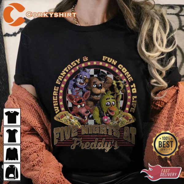 Five Nights At Freddy Fazbear Bonnie Chica Foxy T-Shirt