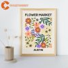 Flower Market Austin Texas Trendy Aesthetic Poster