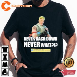 Fortnite Jonesy Legendary Never Back Down T-shirt