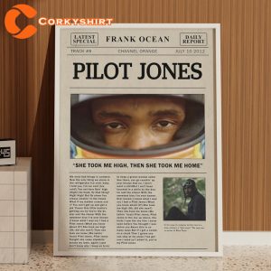 Frank Ocean Pilot Jones Lyric Newspaper Print Wall Art Poster