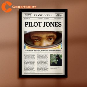 Frank Ocean Pilot Jones Lyric Newspaper Print Wall Art Poster