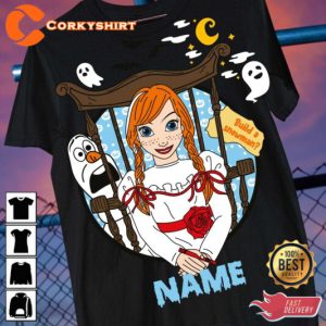 Frozen Anna In Annabelle Costume Halloween 2023 Celebrate Outfit T-Shirt