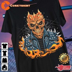 Ghost Rider Costume Halloween 2023 Celebrate Outfit T-Shirt