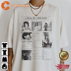 Gracie Abrams Album Tracklist Fan Gift T-shirt