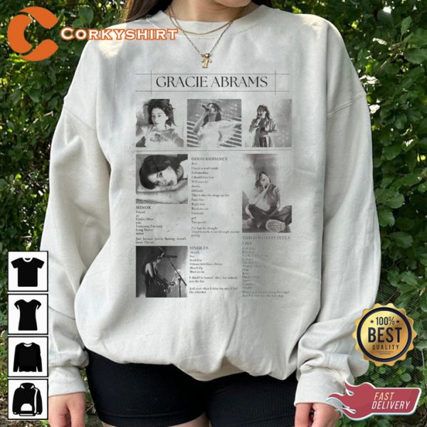 Gracie Abrams Album Tracklist Fan Gift T-shirt