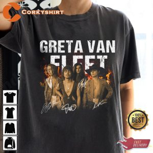 Greta Van Fleet Dreams In Gold Tour Concert T-Shirt
