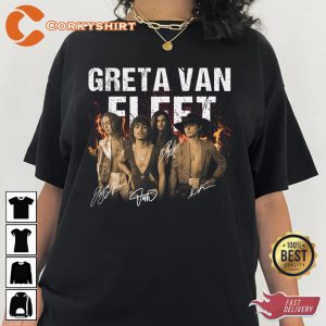 Greta Van Fleet Dreams In Gold Tour Concert T-Shirt