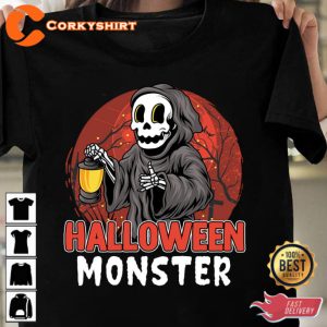 Halloween Ghost Monster Halloween 2023 Celebrate Outfit T-Shirt