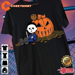 Halloween Pumpkin Michael Myers Halloween 2023 Celebrate Outfit T-Shirt