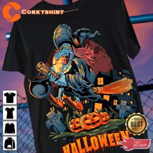Halloween Pumpkin Witch Halloween 2023 Celebrate Outfit T-Shirt